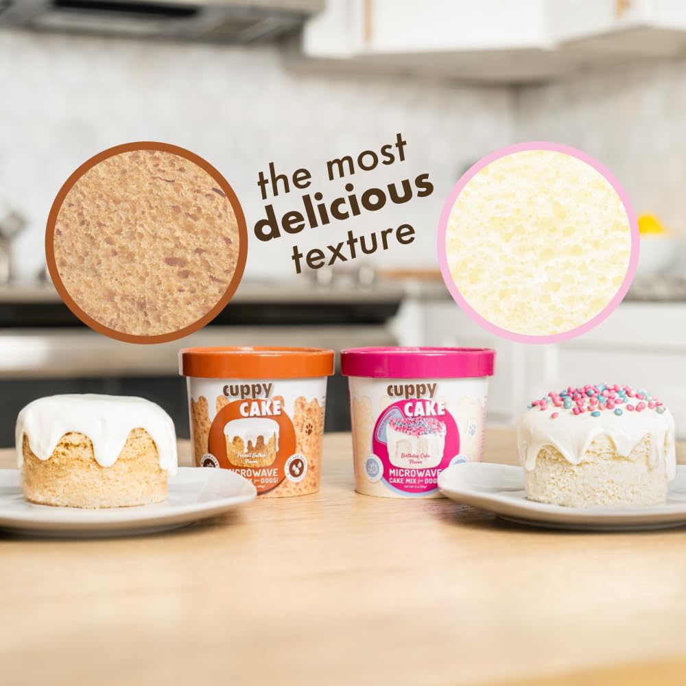 Pastel caliente en taza para perros con Puppy Cake y sabor irresistible