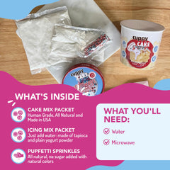 Puppy Cake ingredientes-de-alta-calidad, base saludable para el pastel de tu perro.