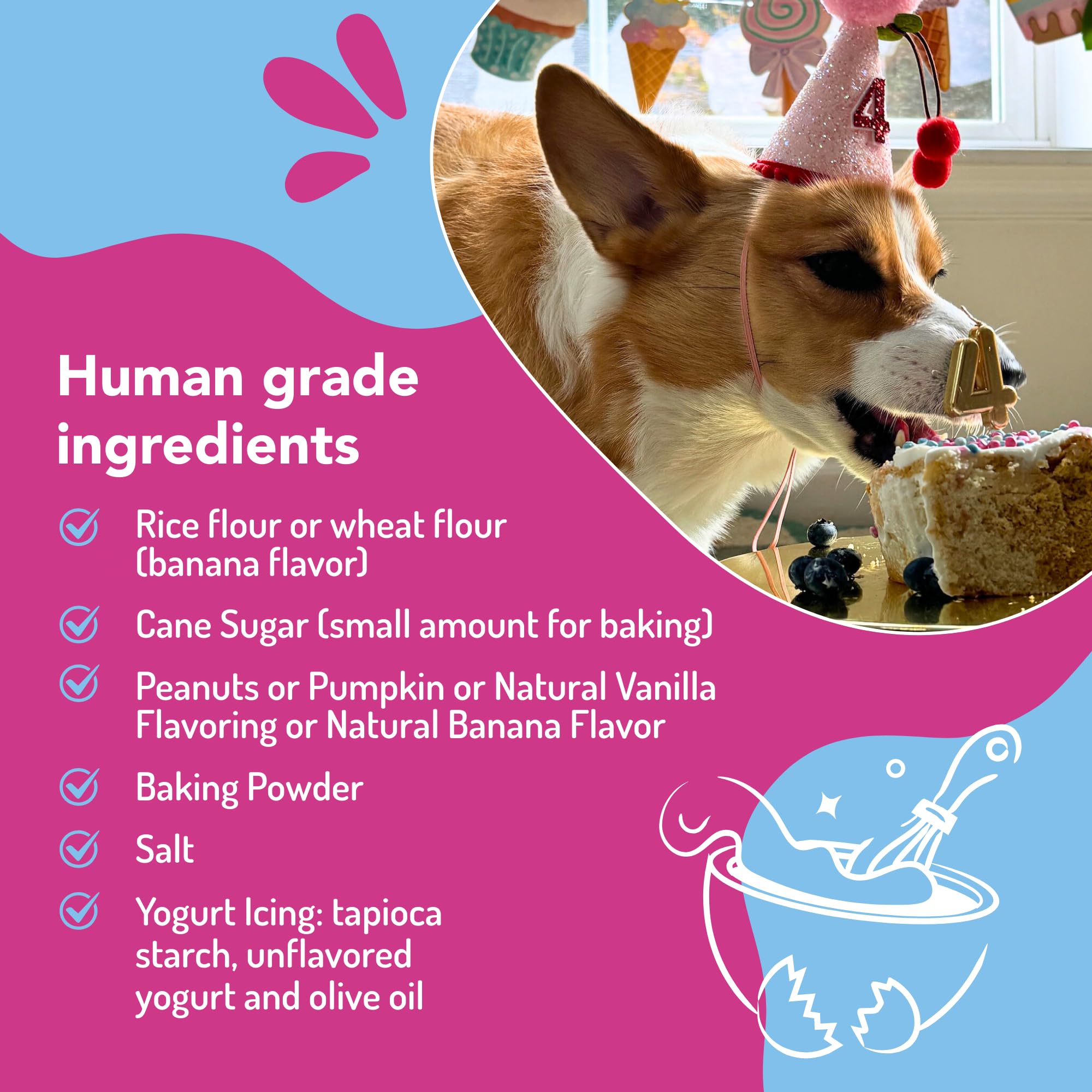 Puppy Cake pate-gateau : mélange rapide pour gâteau maison.