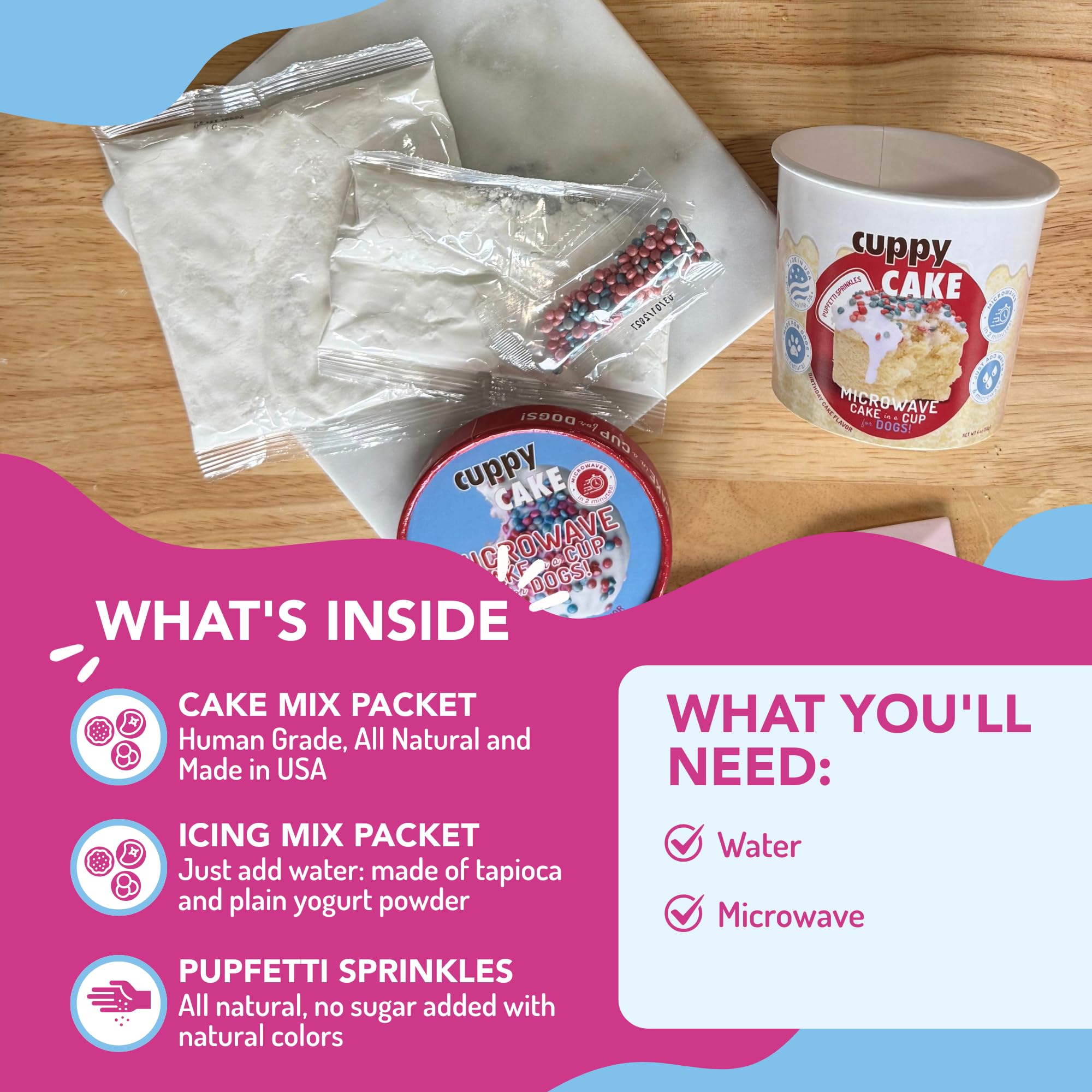 Puppy Cake cobertura de yogur, lista para servir