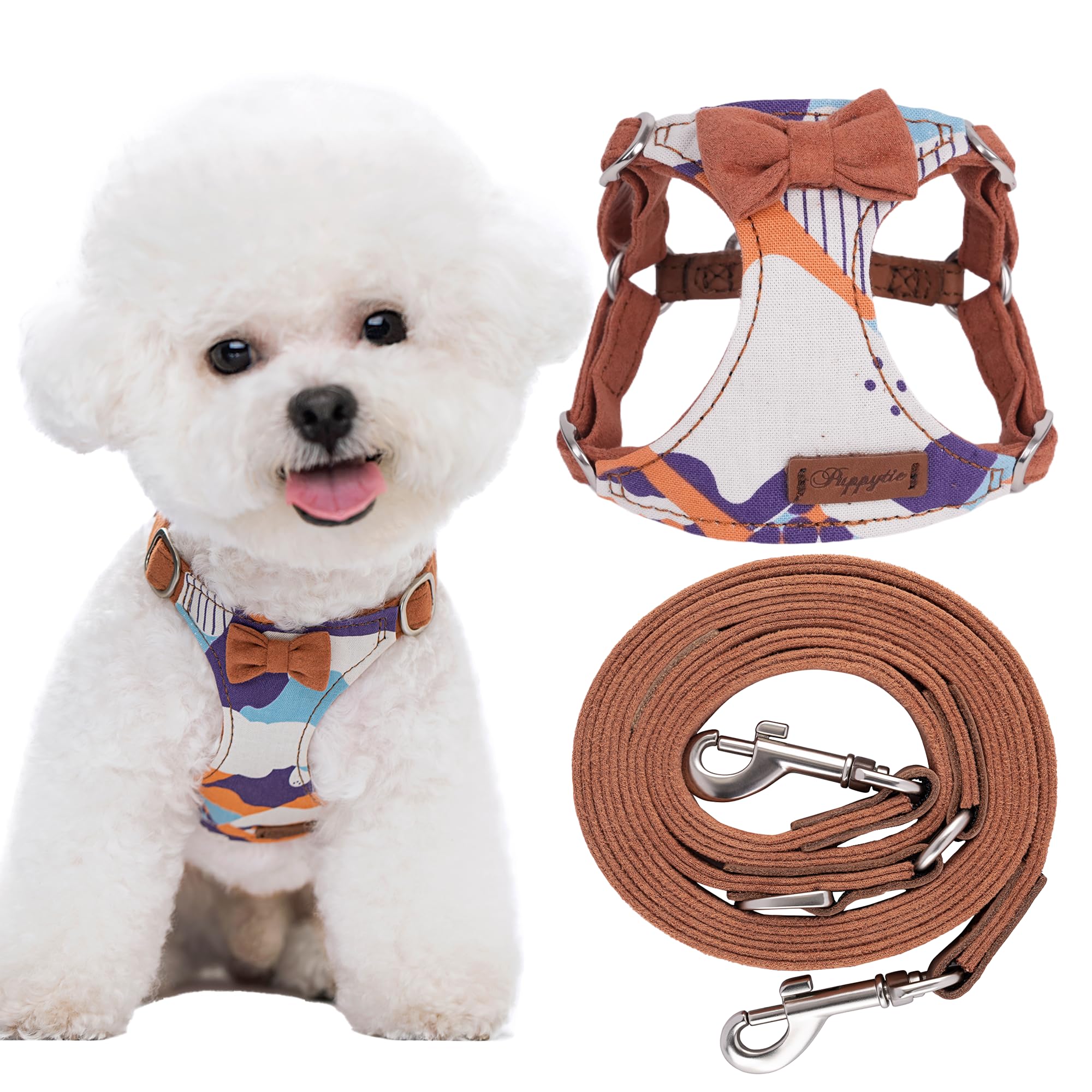 Puppytie arnés no pull XS visto de frente, diseño ligero y cómodo.