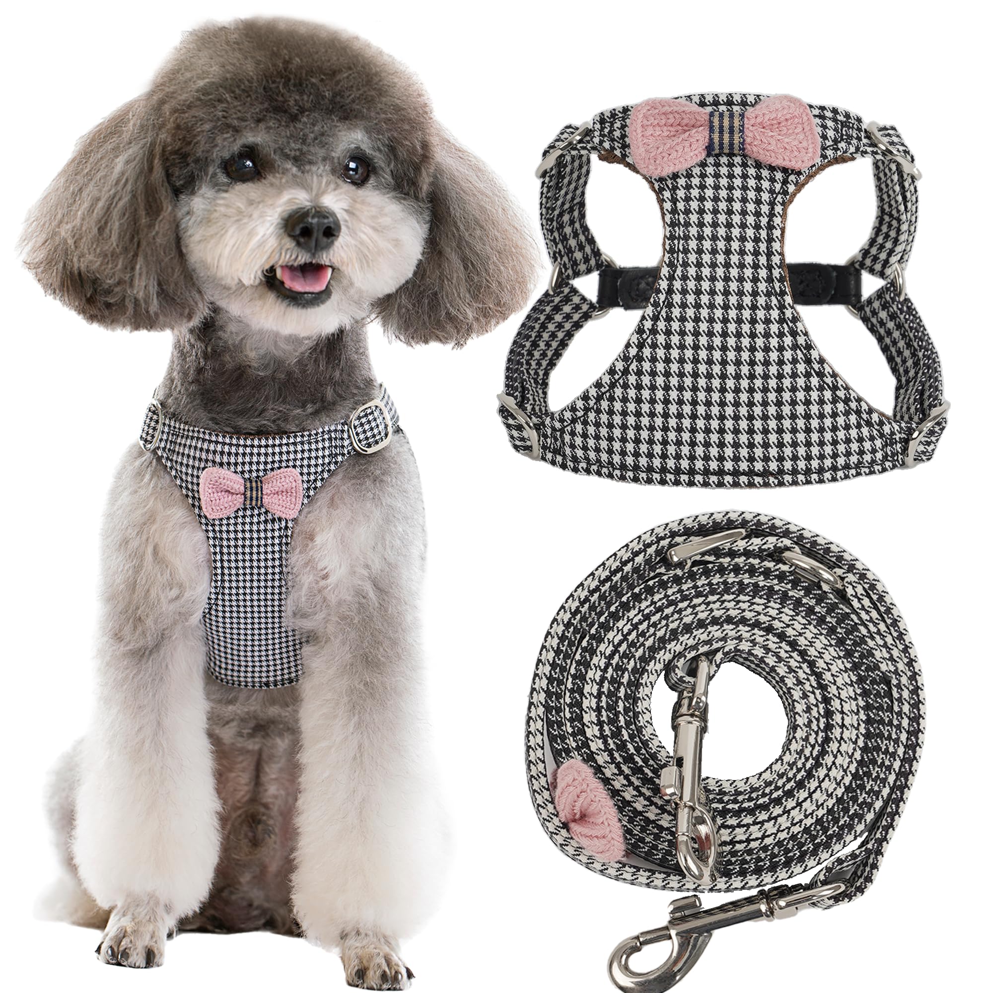 Arnés Puppytie sin tirones para perros pequeños, cómodo y seguro durante paseos.