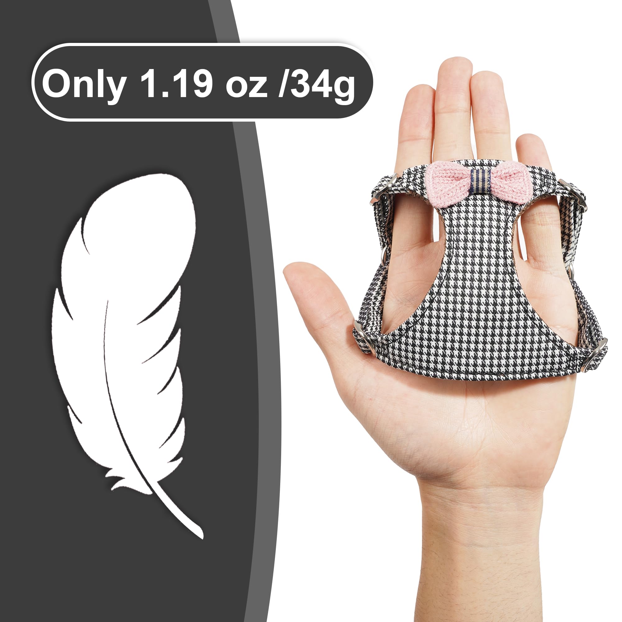 Puppytie arnés con diseño de lazo tejido, estilo y confort para cachorros