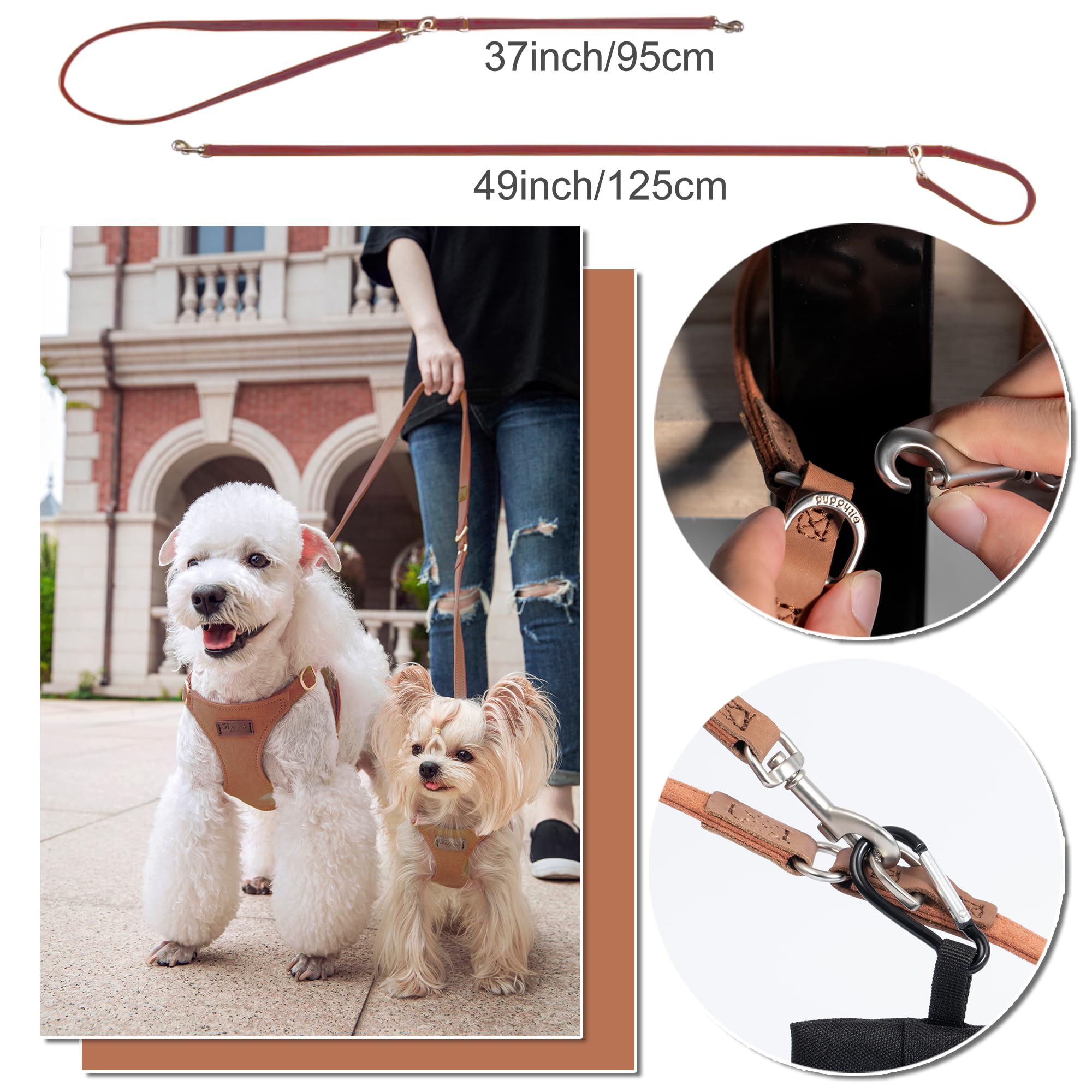 Puppytie correa multifuncional incluida para paseos y objetos.