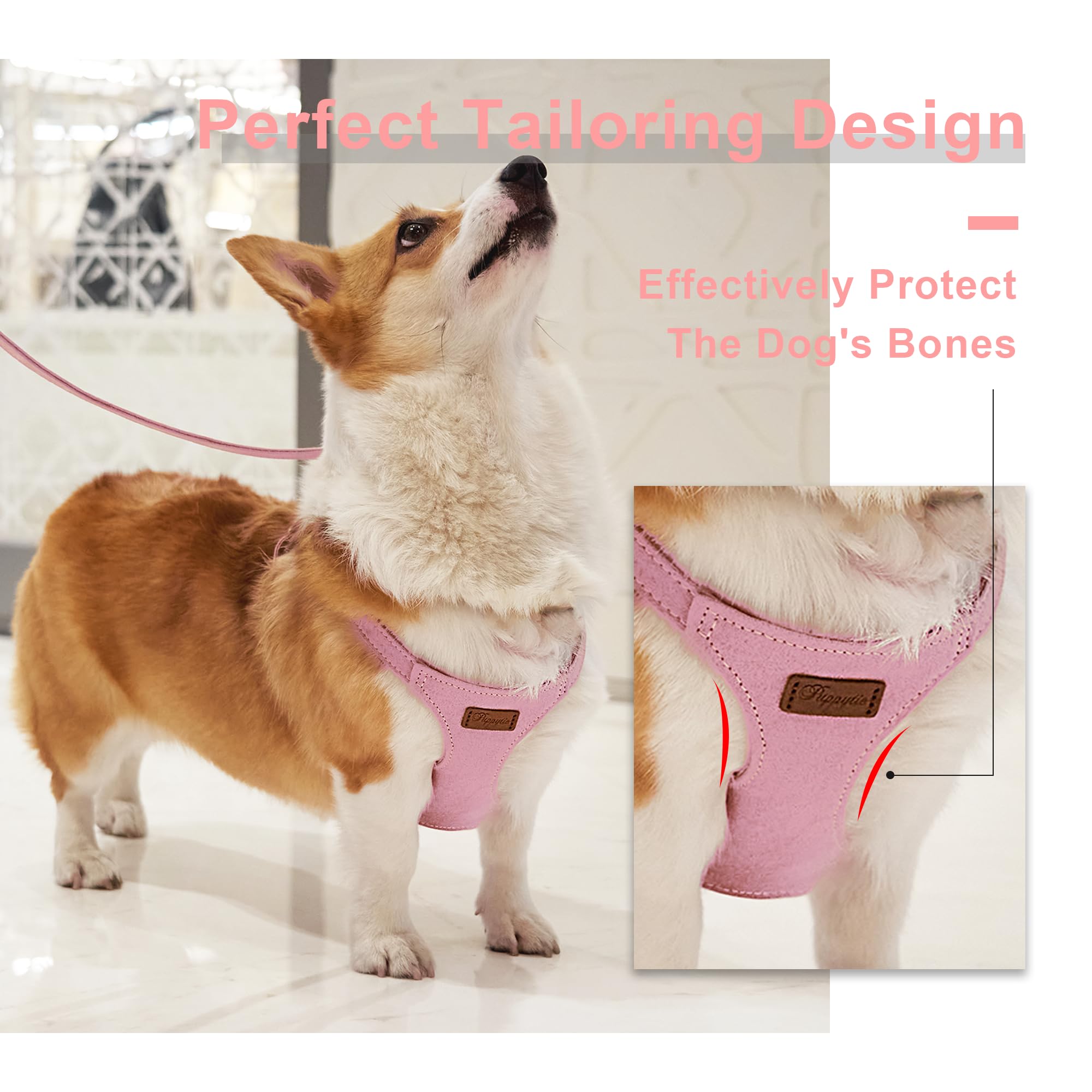 Puppytie correa multifuncional rosa, útil para paseos y accesorios prácticos.