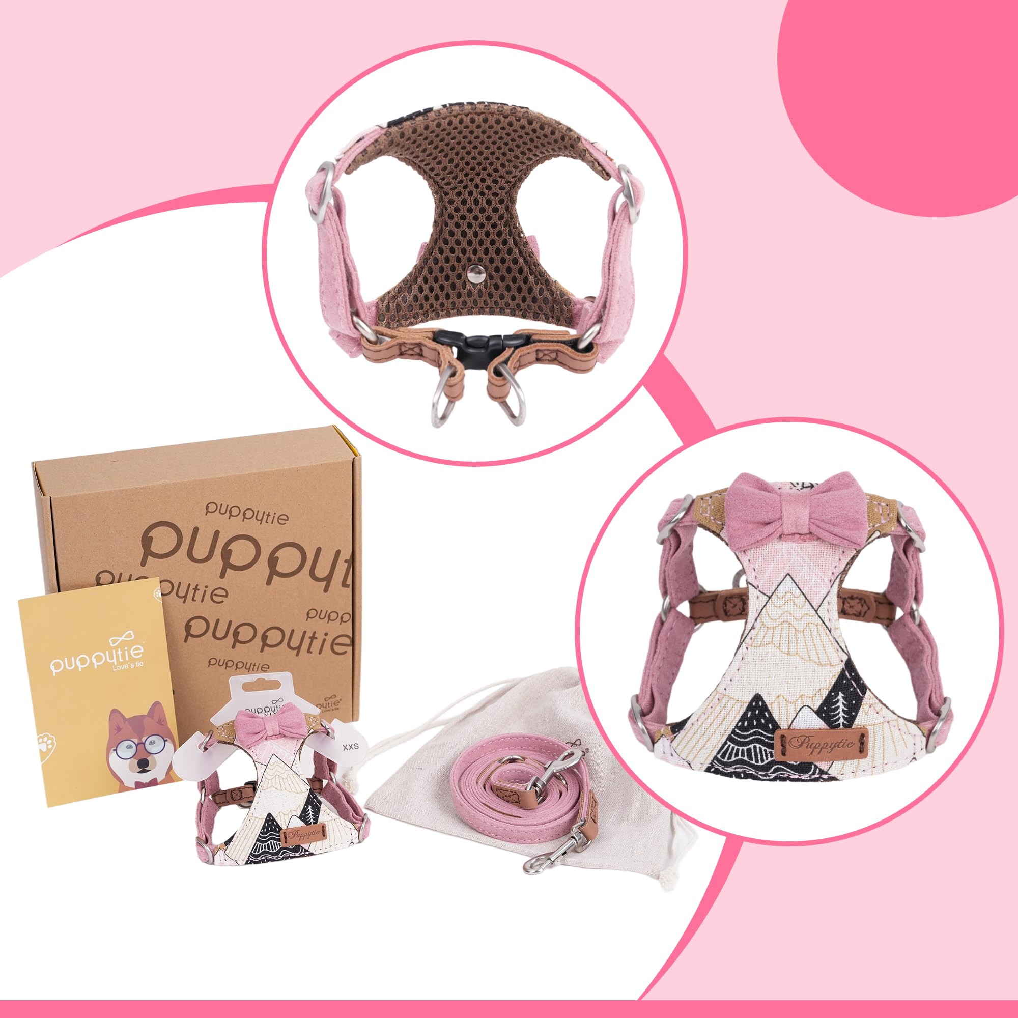 Hebilla de ajuste redonda de Puppytie, ajuste cómodo para paseos.