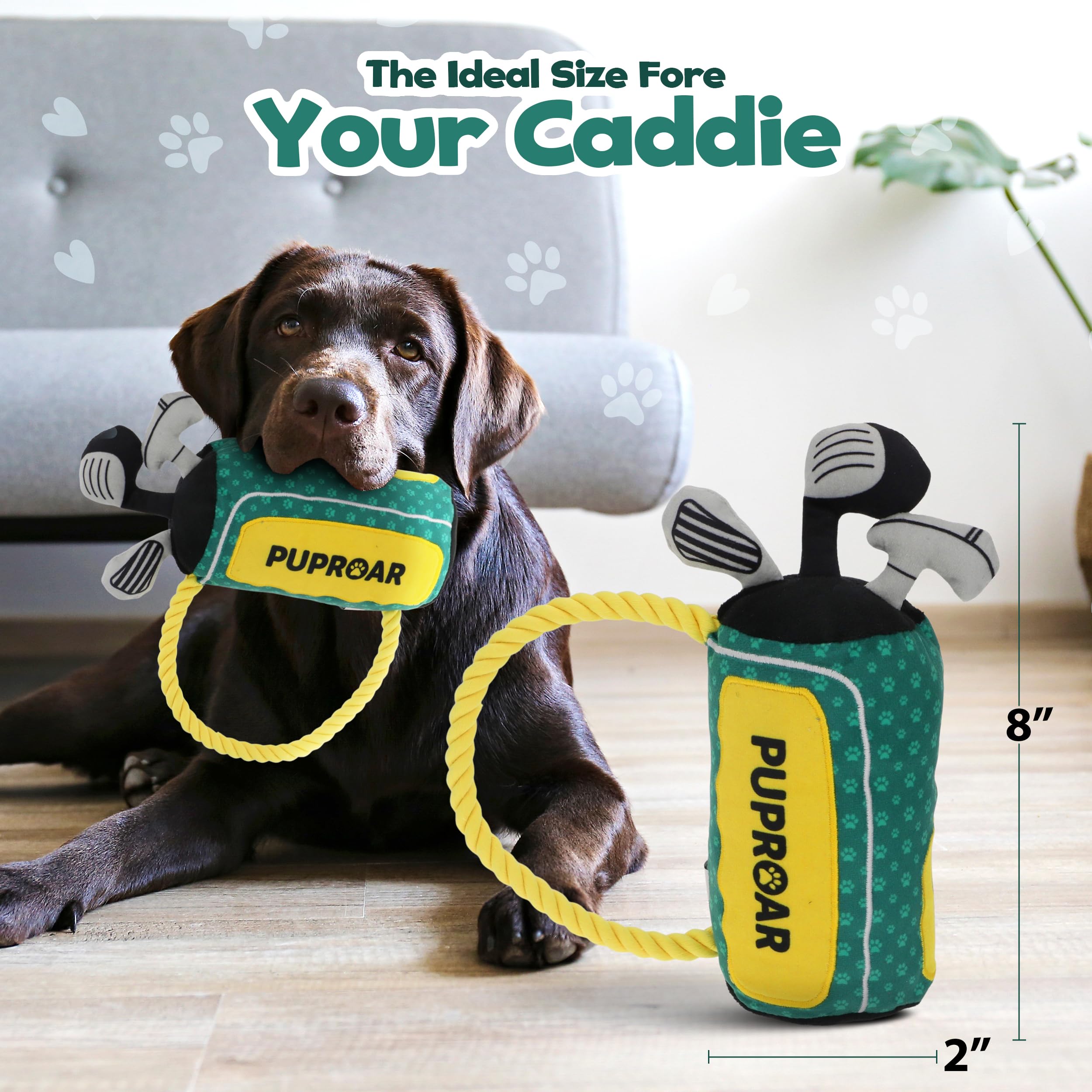PUPROAR Golf Dog Toy apto para todas las razas y tamaños