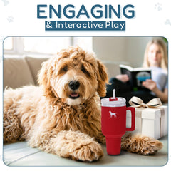 PUPROAR Pup Cup Tumbler rojo, textura suave para abrazos nocturnos