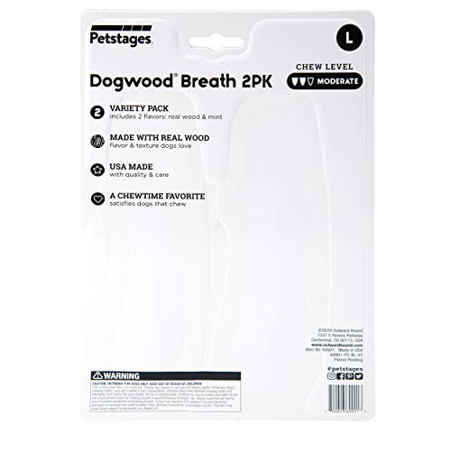 Pupstages Dogwood 8 pulgadas en paquete doble para perros grandes.
