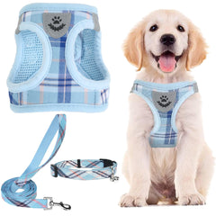 Arnés ajustable azul de PUPTECK para paseos cómodos.
