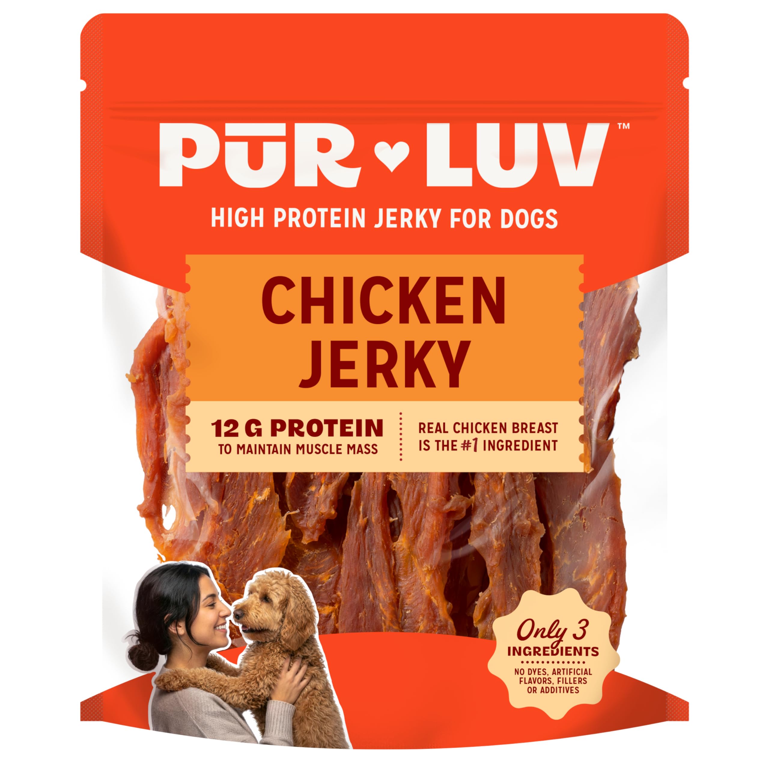 Pur Luv emballage poulet friandise pour chien, prête à l'emploi