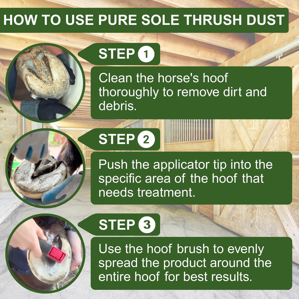 Rana del casco fortalecida con Pure Sole Thrush Dust.