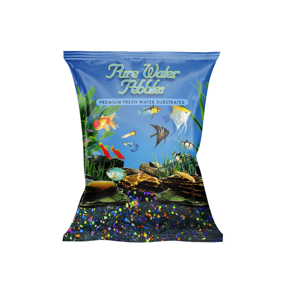 Pure Water Pebbles Lasernite Glo brilla azul para acuario, ideal para iluminación y ambiente.