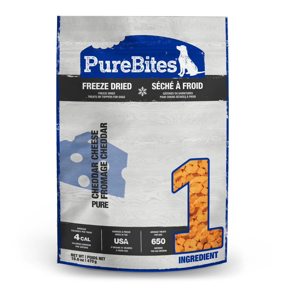 PureBites cheddar para perro crujiente, merienda sabrosa para entrenamiento diario