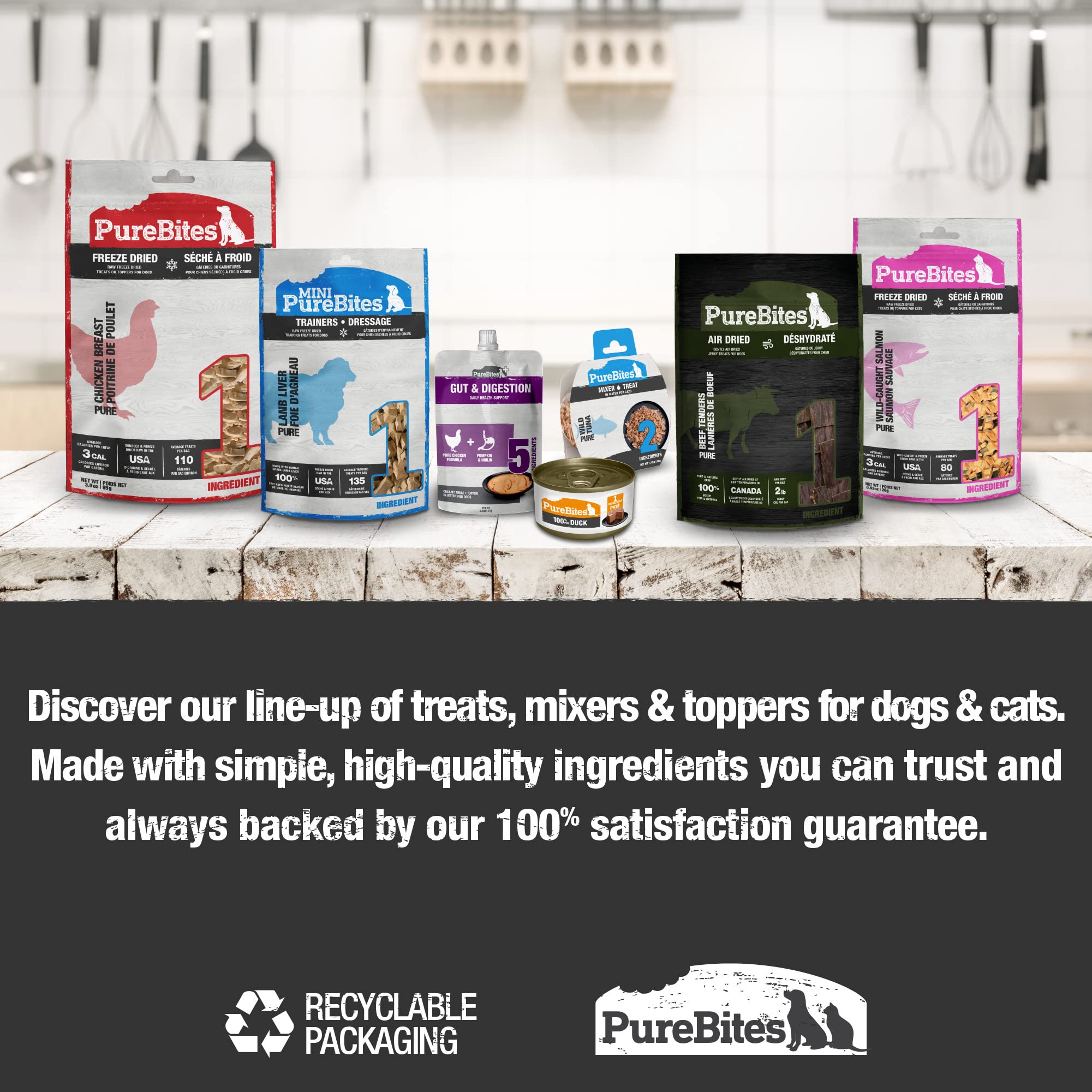 PureBites empaque reciclable para un planeta mas limpio.