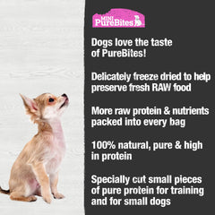 PureBites envase reciclable, opción sostenible para snack canino diario.