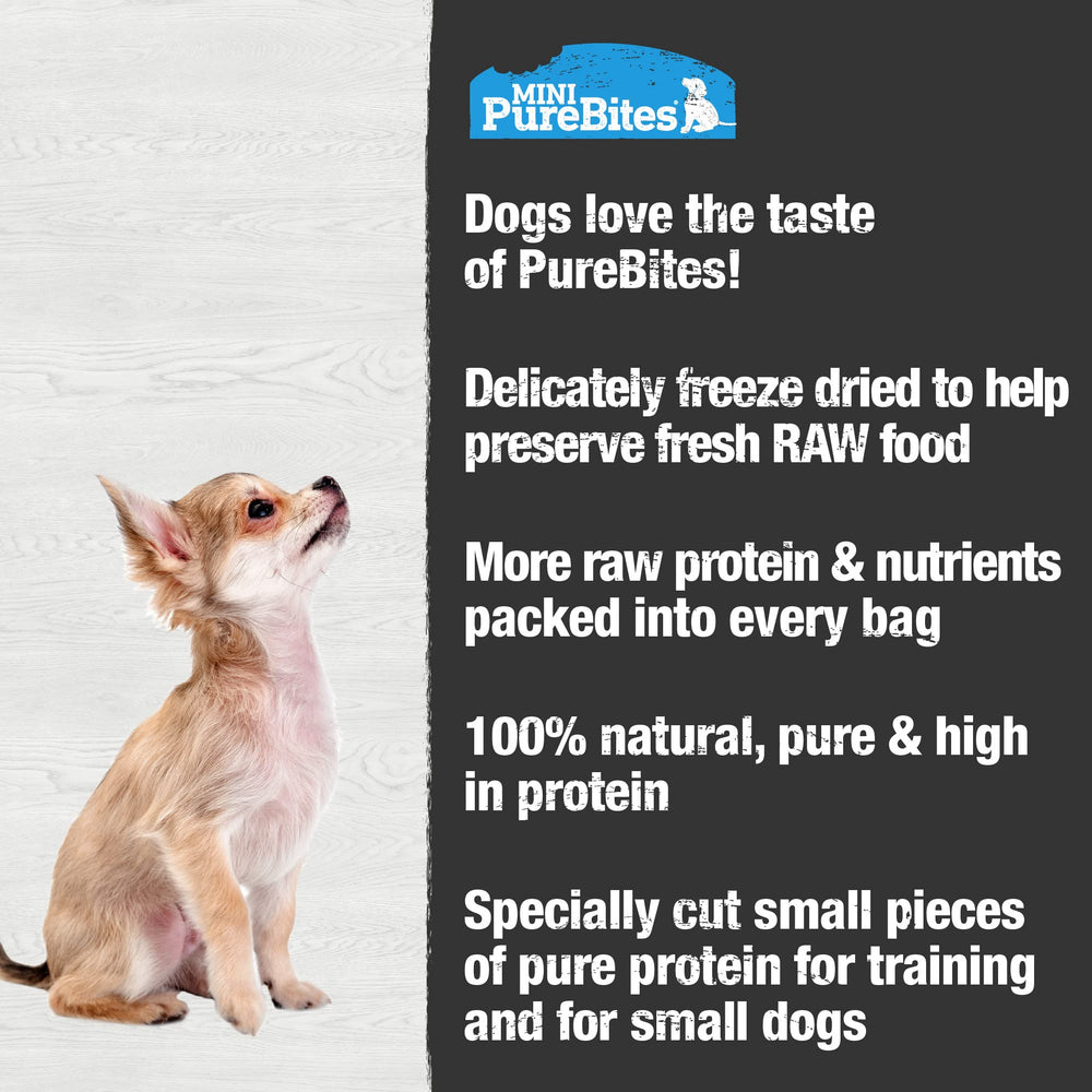 PureBites Mini Hígado de Cordero, snack de entrenamiento de alta proteína.