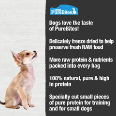 PureBites Mini Hígado de Cordero, snack de entrenamiento de alta proteína.
