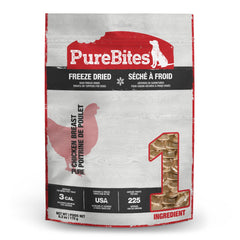 PureBites pechuga de pollo deshidratada para perro, snack proteico