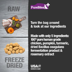 PureBites sabor natural, premio sabroso para perros sin aditivos.
