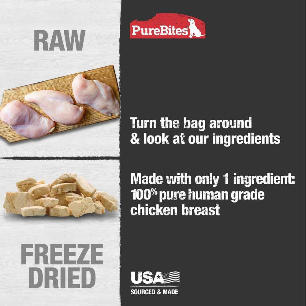 PureBites proceso de liofilización suave que conserva el sabor natural.