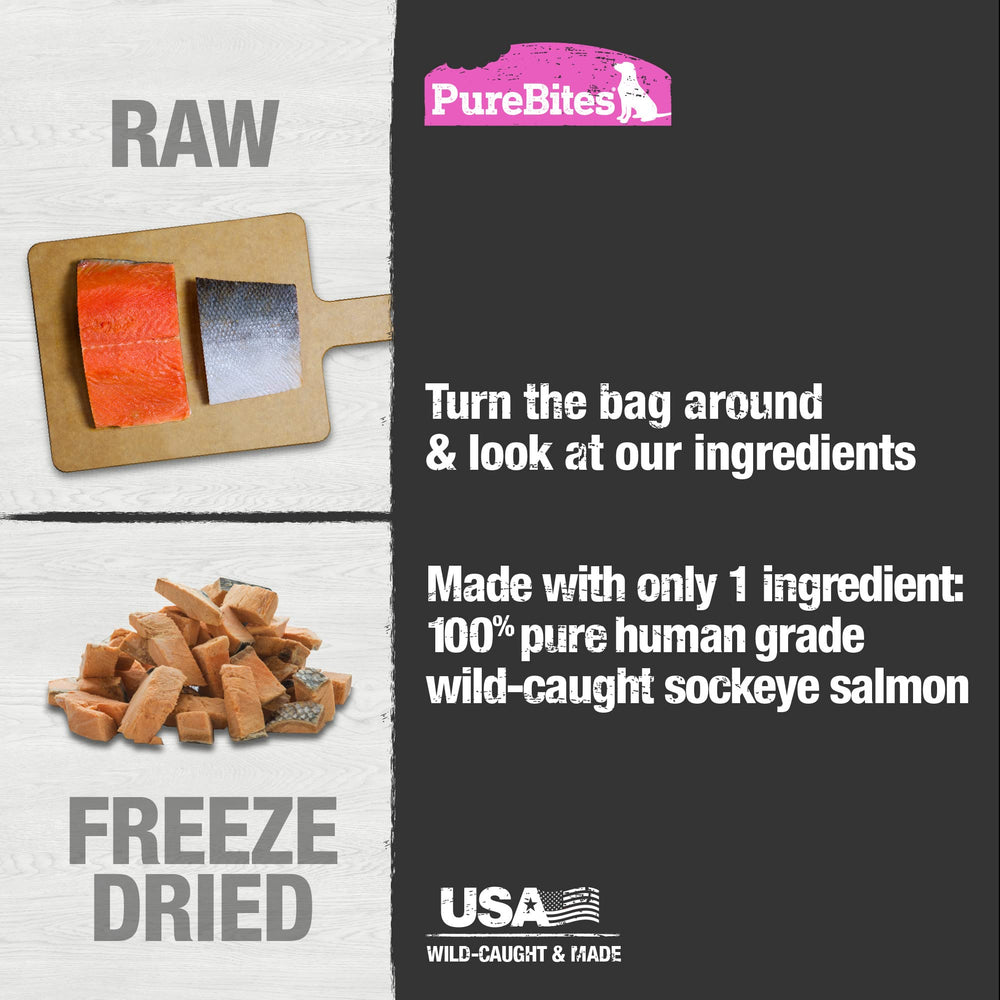 PureBites salmón: alto contenido proteico para pelaje saludable