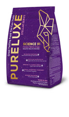 PURELUXE frente del empaque de comida para perros sin granos