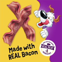 Purina Beggin' Strips con aroma a tocino que atrae a tu perro.