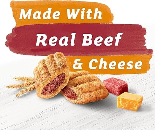 Beneful Baked Delights Hugs, sabor carne y queso para premiar en entrenamientos.