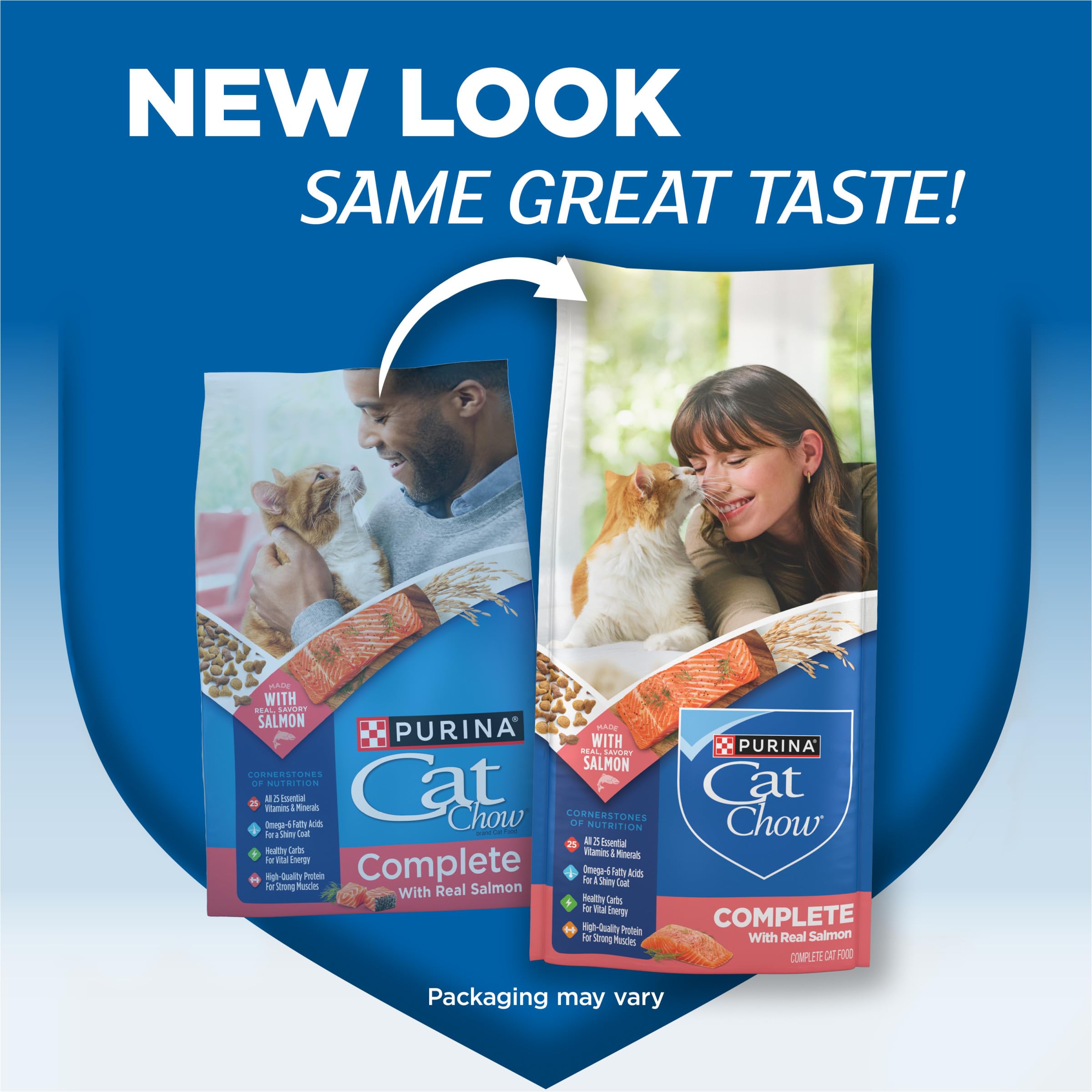 Purina Cat Chow Complete con salmón real para pelaje brillante y piel sana