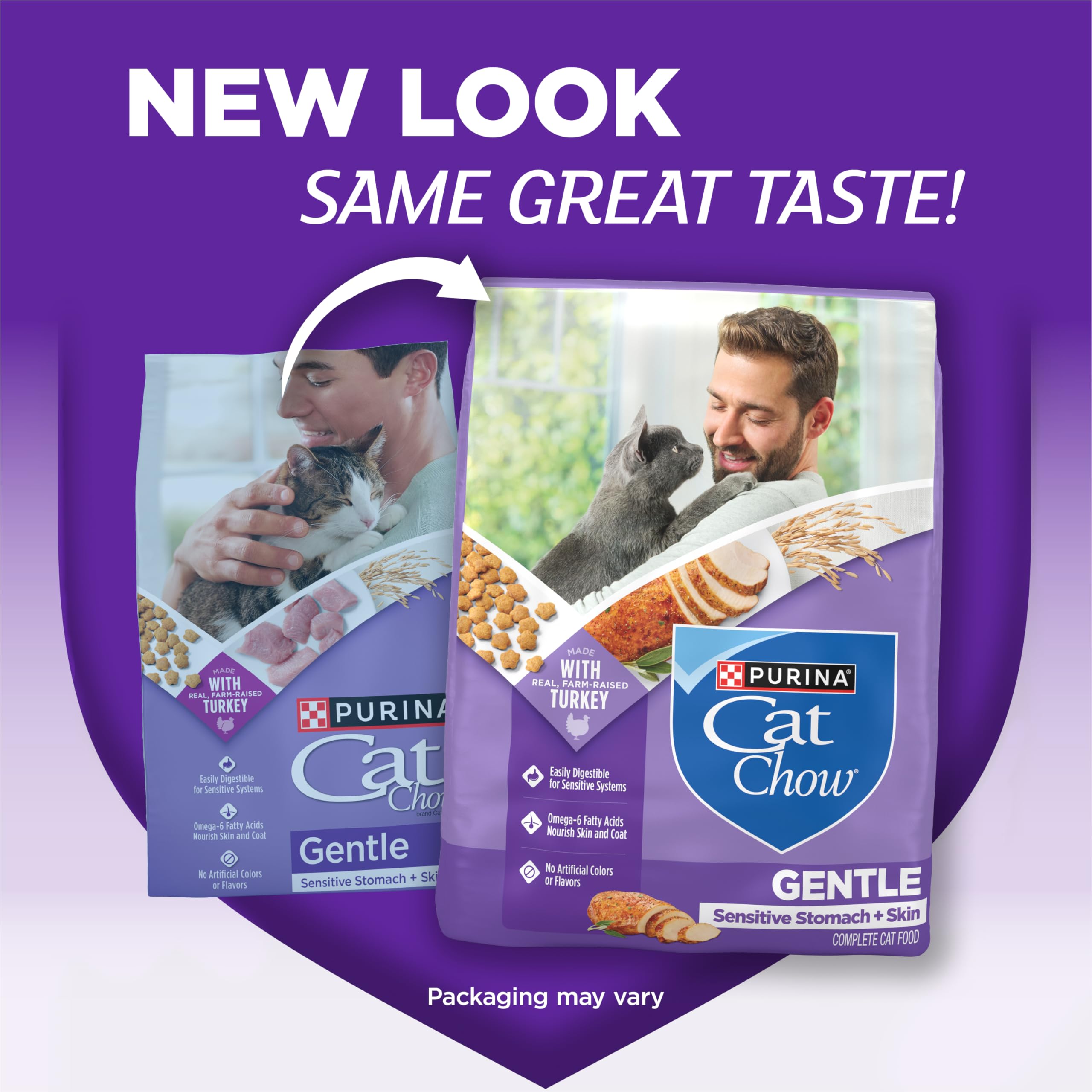 Purina Cat Chow Gentle con pavo real, proteína de alta calidad para energía diaria