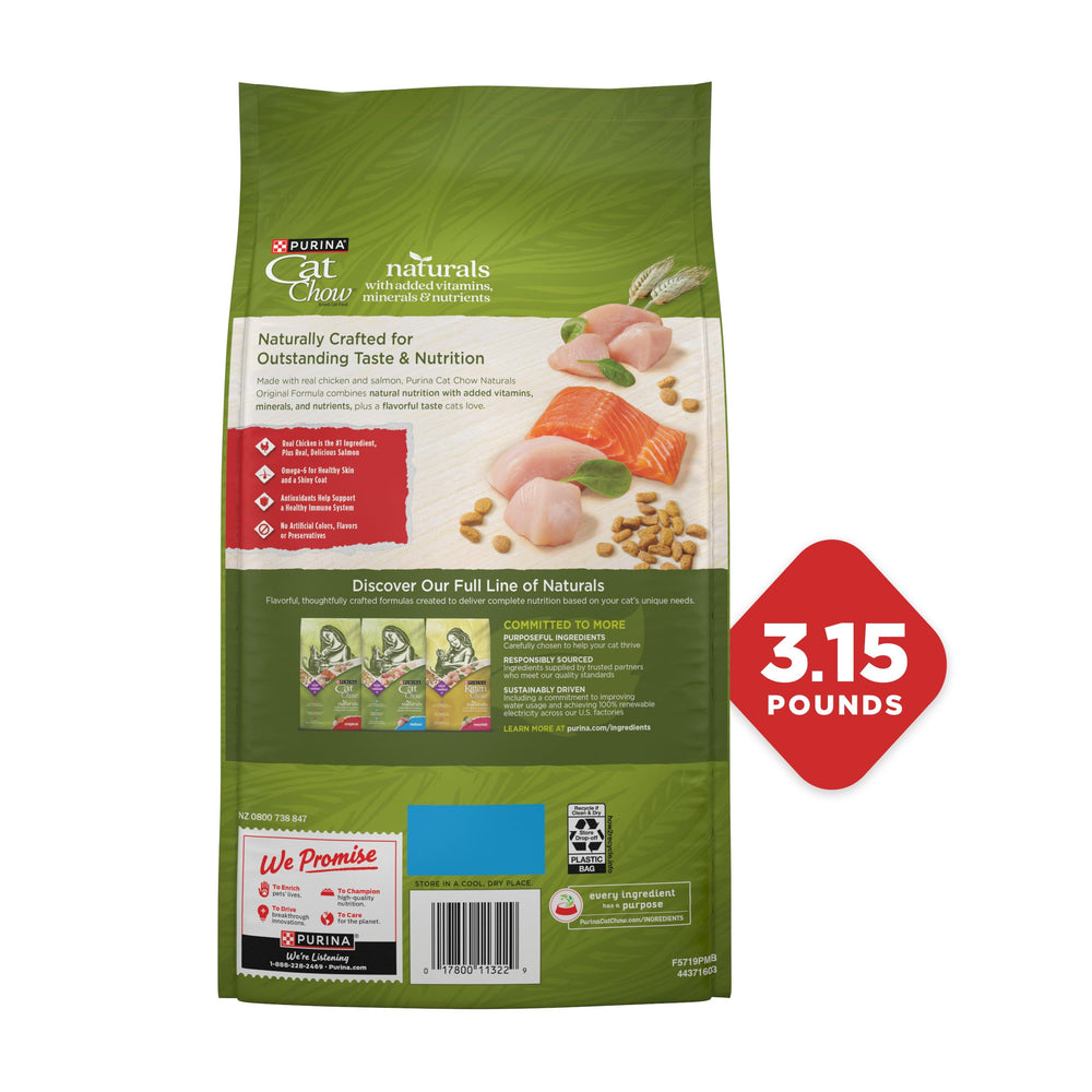 Purina Cat Chow Naturals para gatos de interior con nutrición completa.