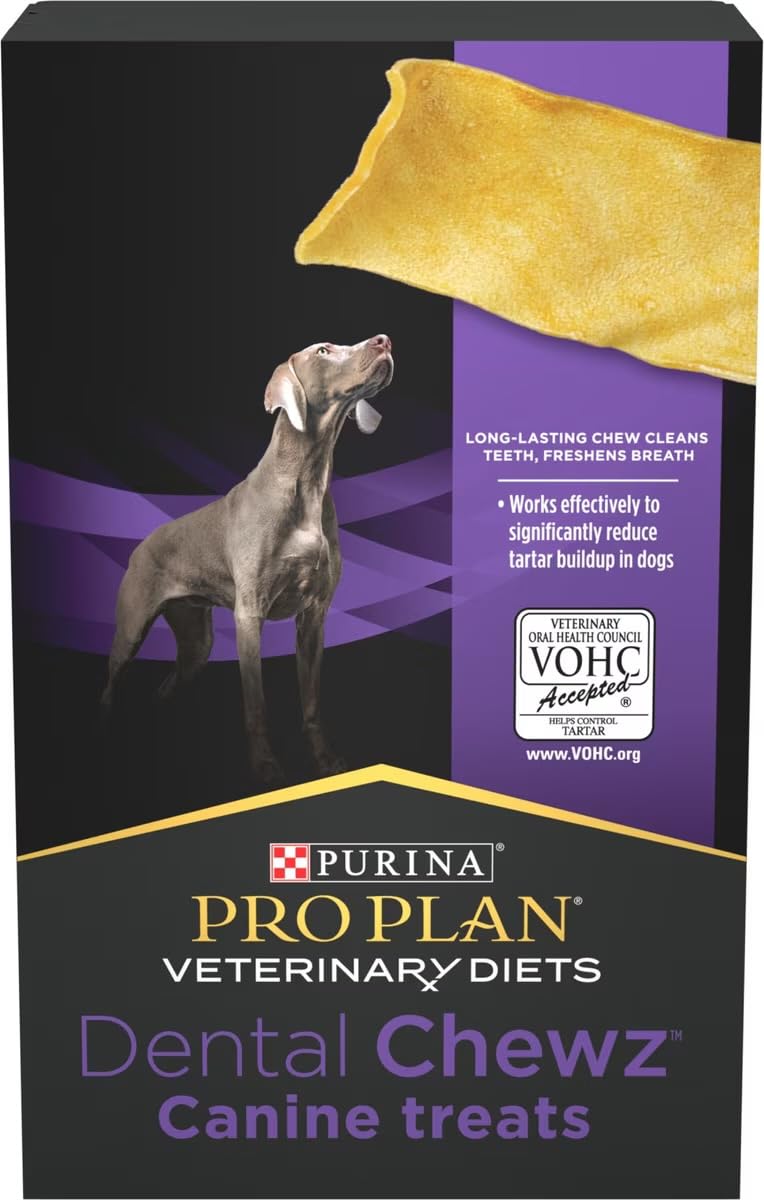 Purina Dental Chews en empaque de 3, ideal para cuidado diario.