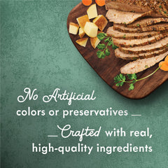 Fancy Feast Medleys Carne Asada con papas y zanahorias, textura y color