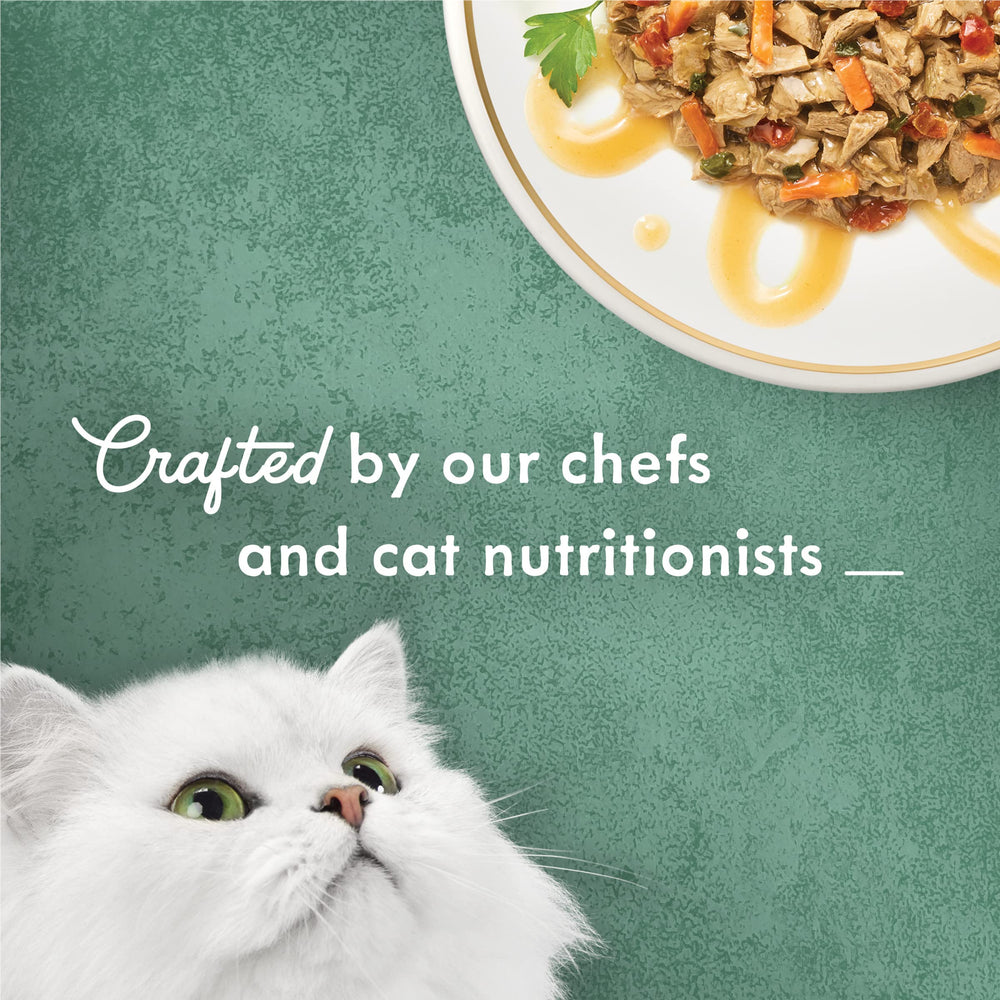 Purina Fancy Feast Medleys: sin colorantes ni conservantes artificiales para una opción de calidad.