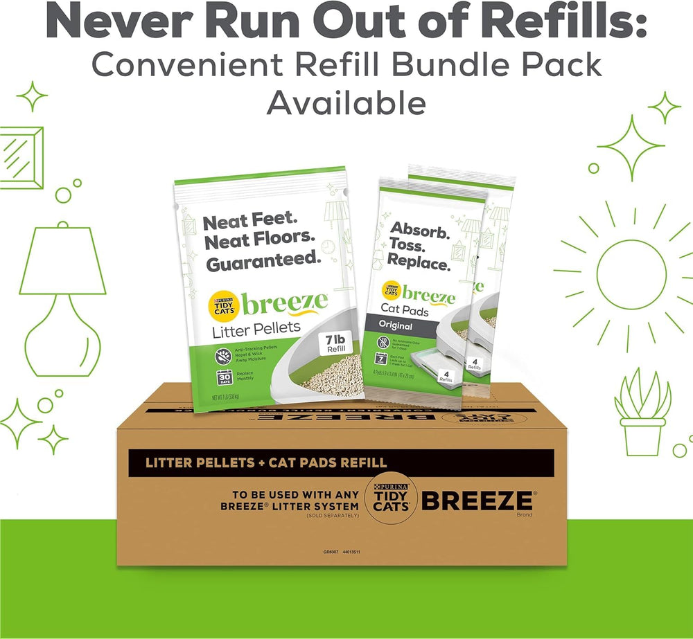 Purina Litter Tidy Cat Breeze Pellets compatibles para mantenimiento rápido.