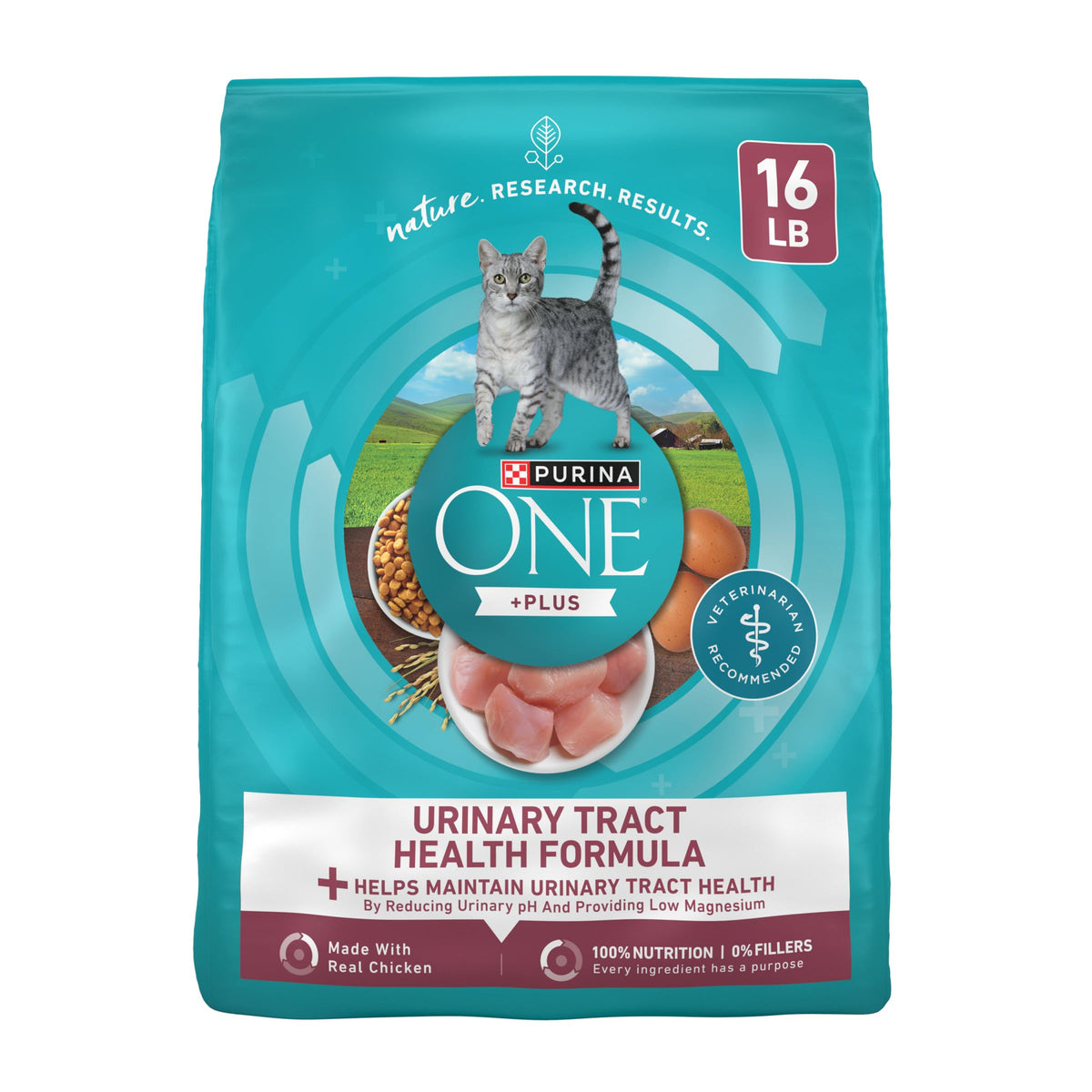 Purina ONE alimento seco alto en proteína para gato, ayuda a mantener músculos fuertes.