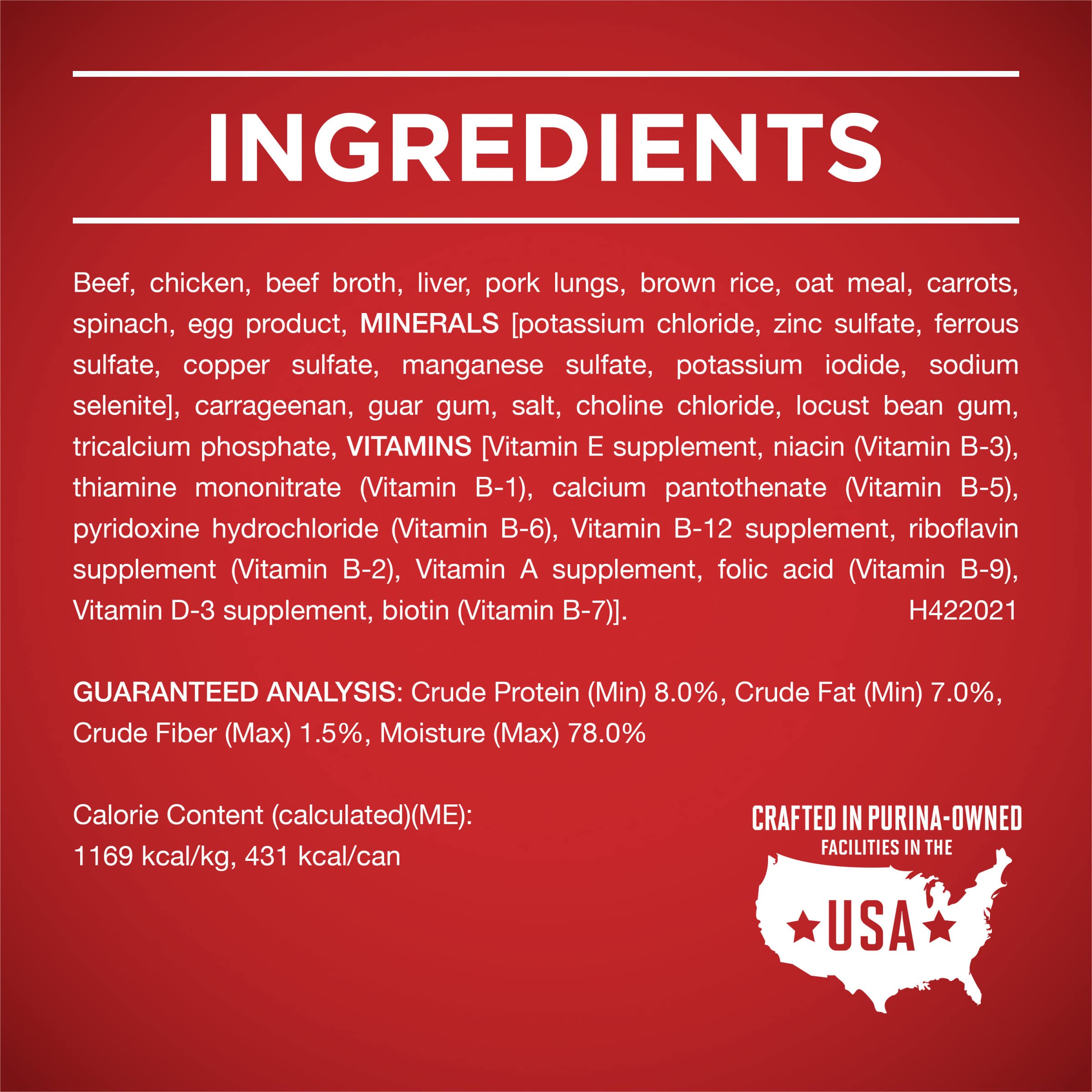 Purina ONE Classic 0% Rellenos: solo ingredientes útiles para una comida honesta.