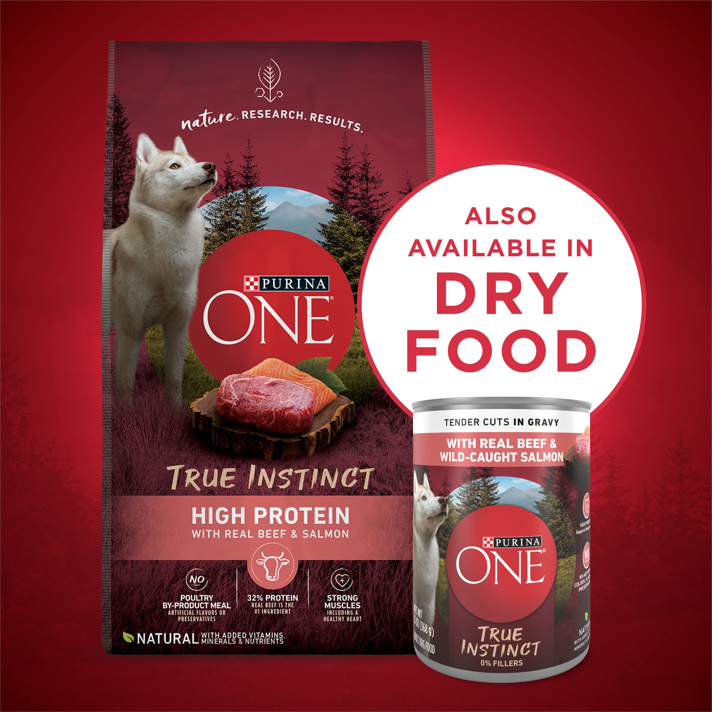Purina One comida húmeda nutrición para perro adulto.