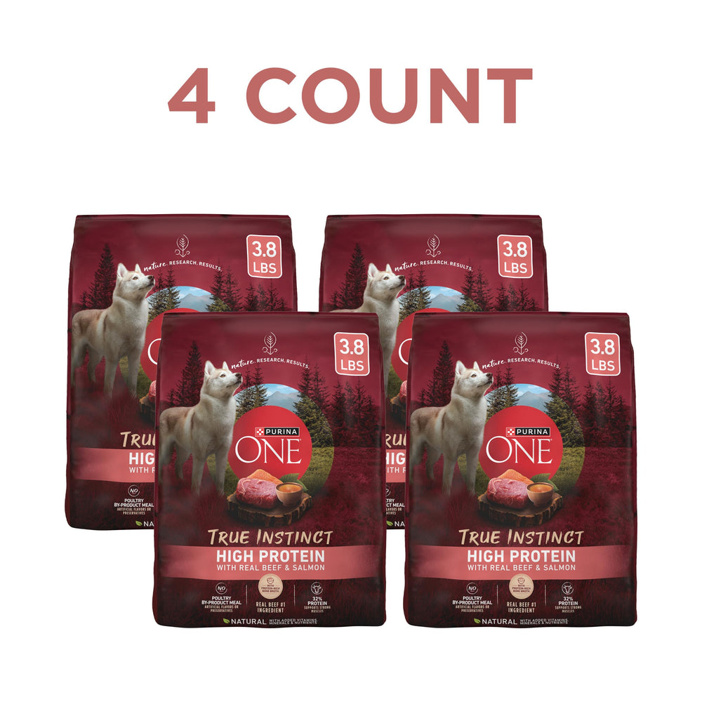 Purina ONE croquetas de proteína alta, foco en músculos fuertes.