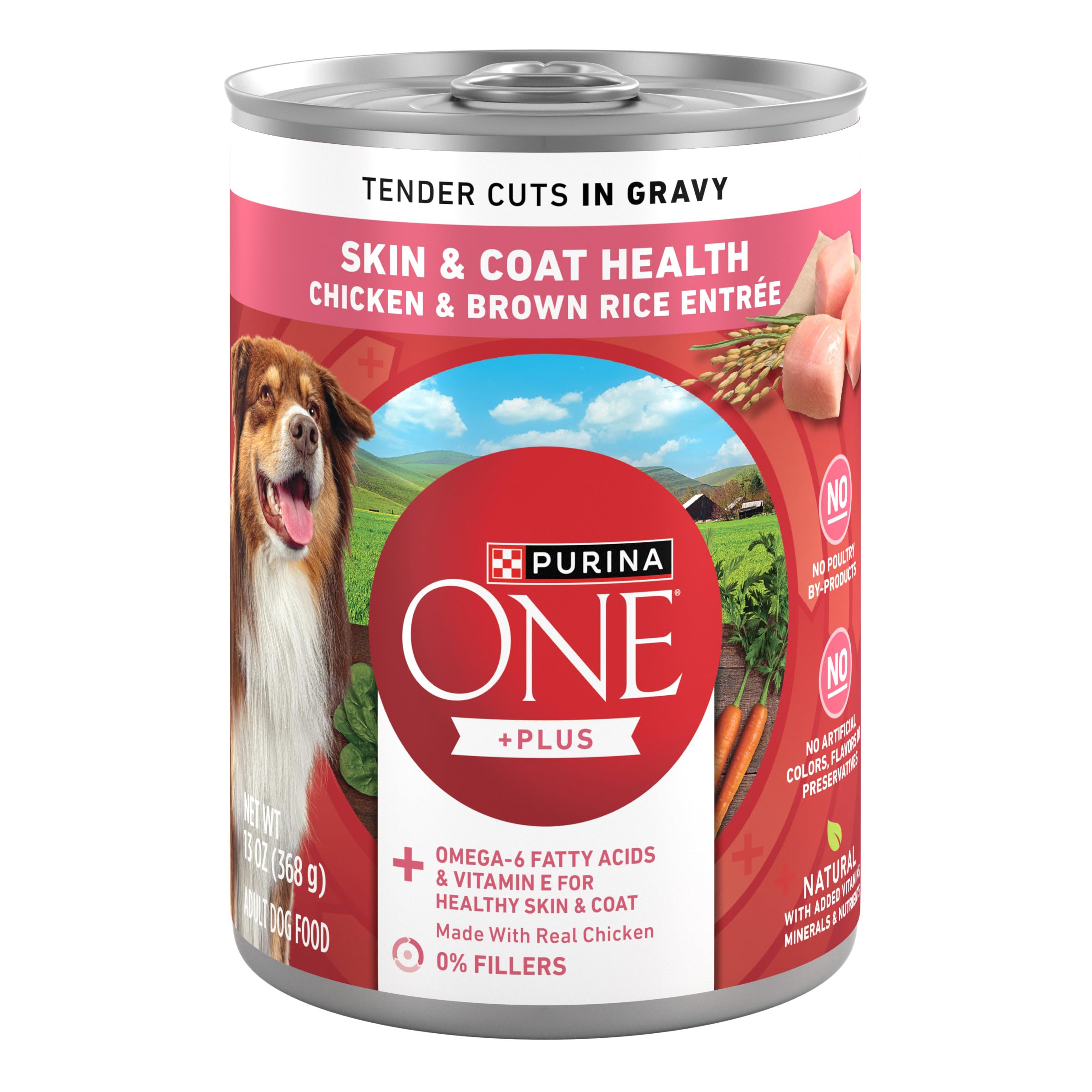 Purina ONE frente-lata tender-cuts piel-pelaje: sabor real a pollo para pelaje saludable