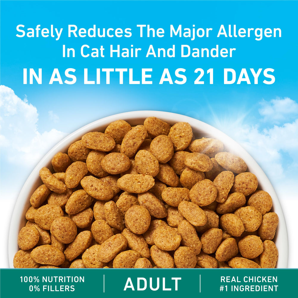 Purina ONE LiveClear con omega-6 para piel y pelaje saludables.
