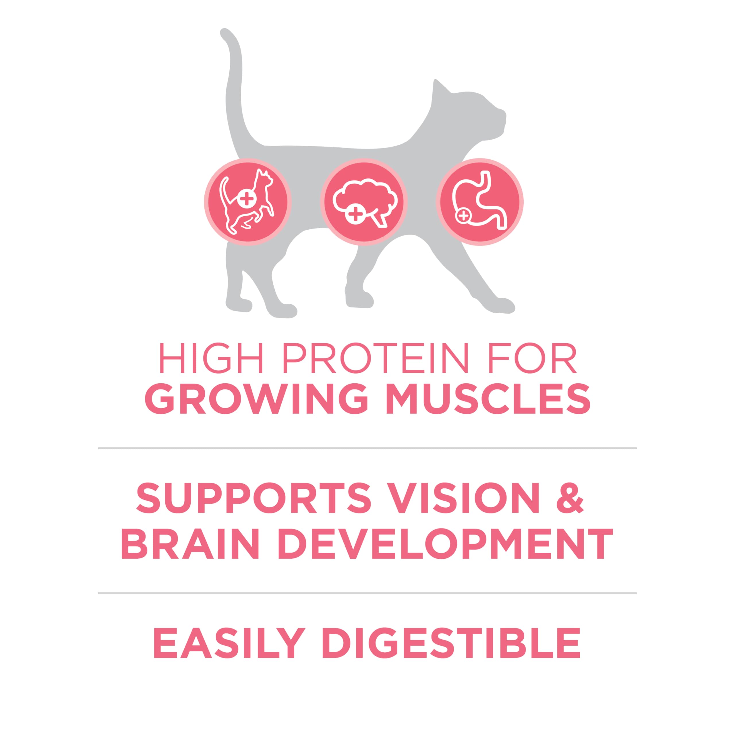 Purina ONE mezcla inteligente de ingredientes de calidad para gatitos.