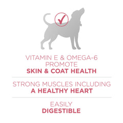 Purina ONE Natural mezcla de ingredientes de alta calidad para nutrición completa.