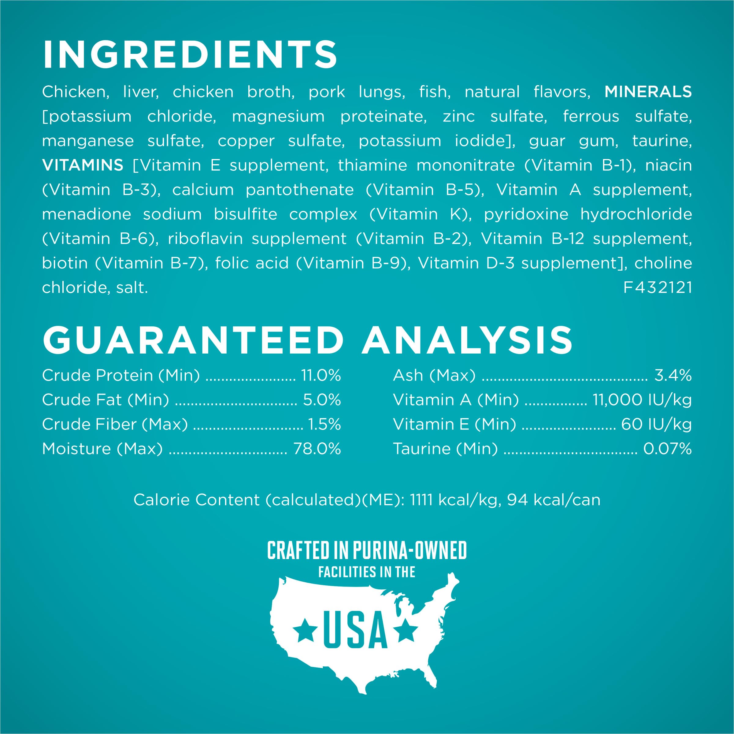 Purina ONE pate pollo, presentación en lata lista para servir en plato.