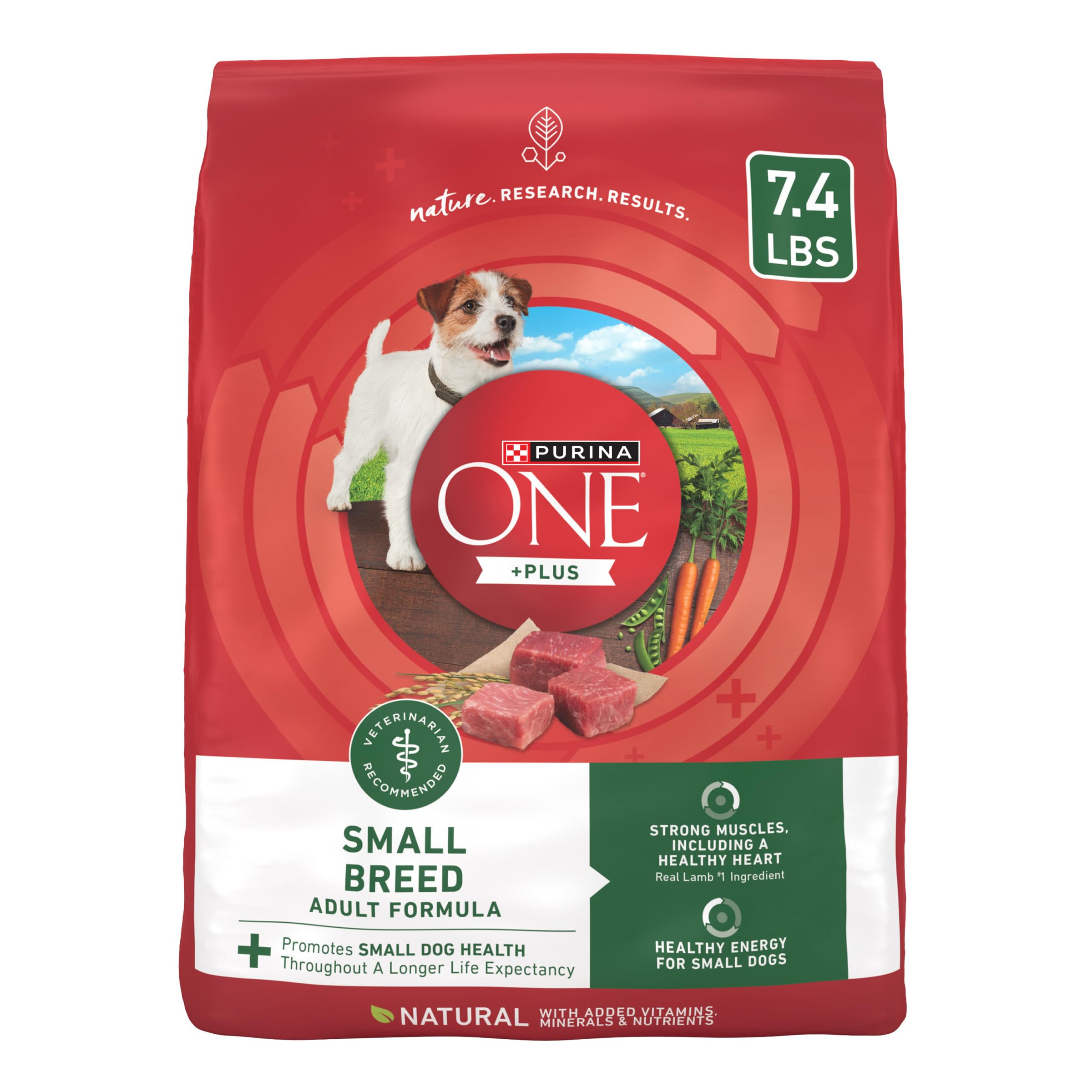 Purina One para razas pequeñas con cordero y arroz, bolsa de 7,4 lb.