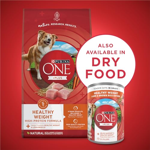 Purina ONE Plus apoyo para el peso saludable en perros adultos.
