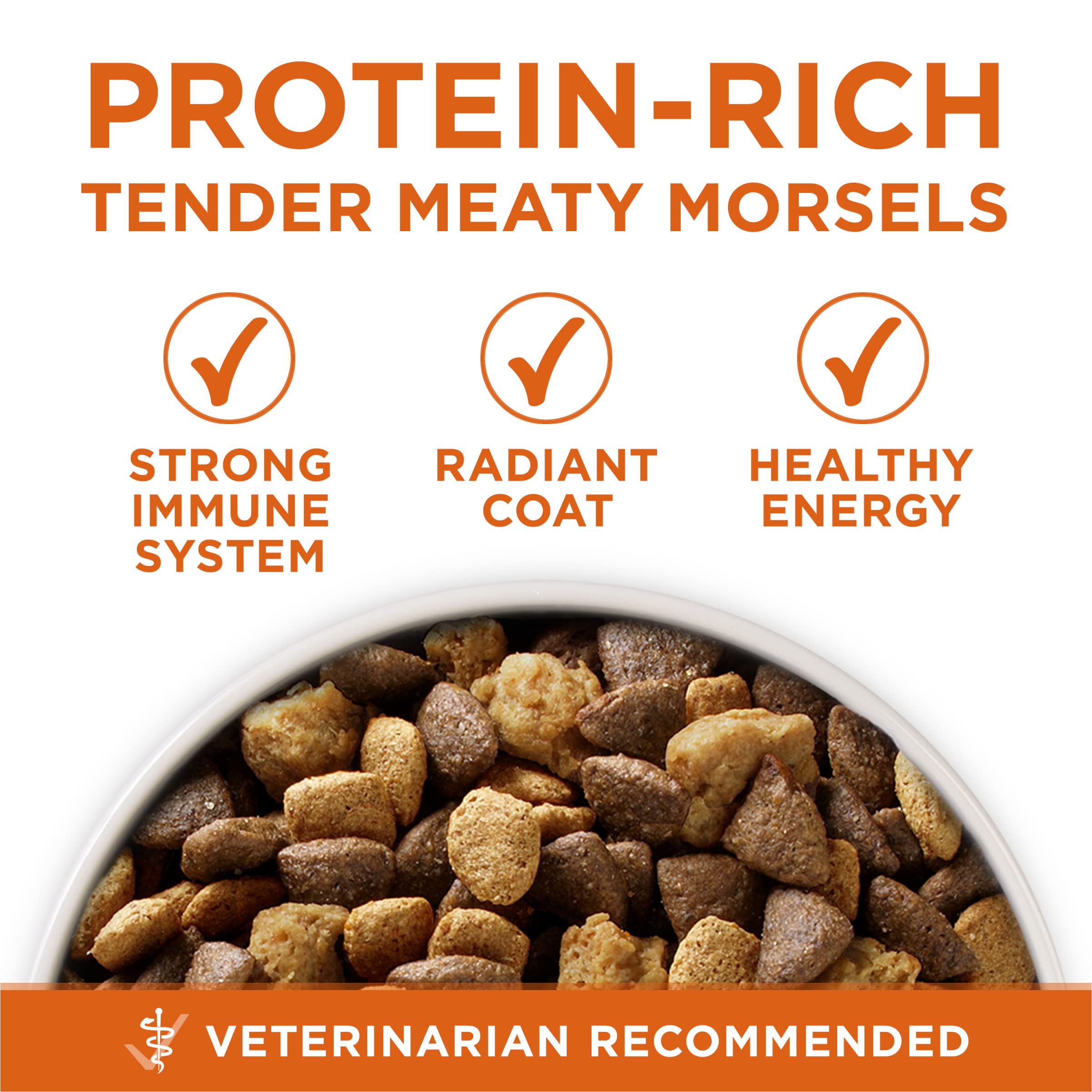 Purina ONE Plus Calcio: dientes fuertes y encías saludables.