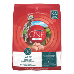 Purina ONE Plus para cachorros grandes, bolsa de alimento seco para crecimiento muscular