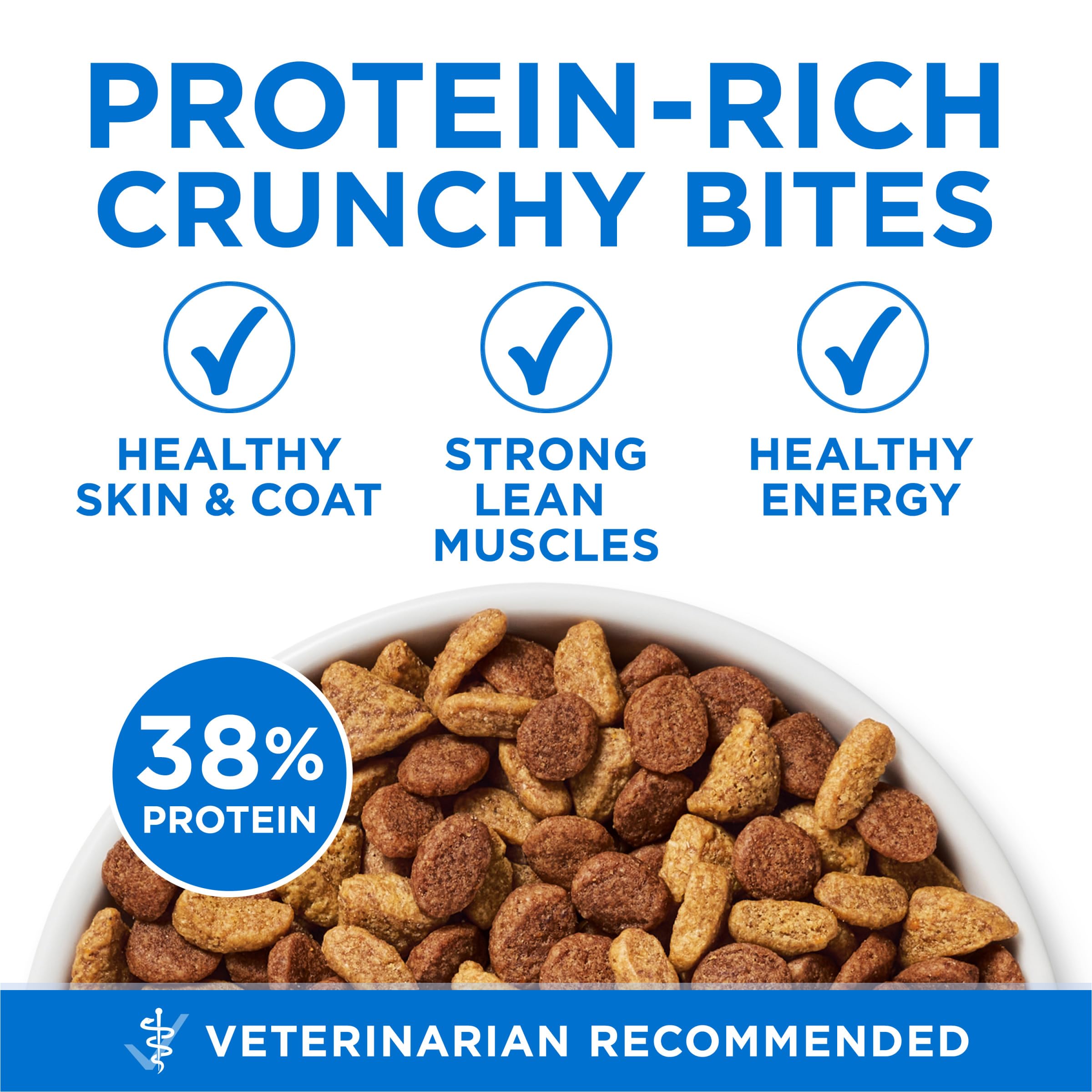 Purina ONE Plus alto en omega-6 para piel suave y pelaje brillante.